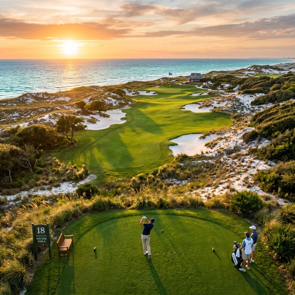 Kiva Dunes golf course sunset
