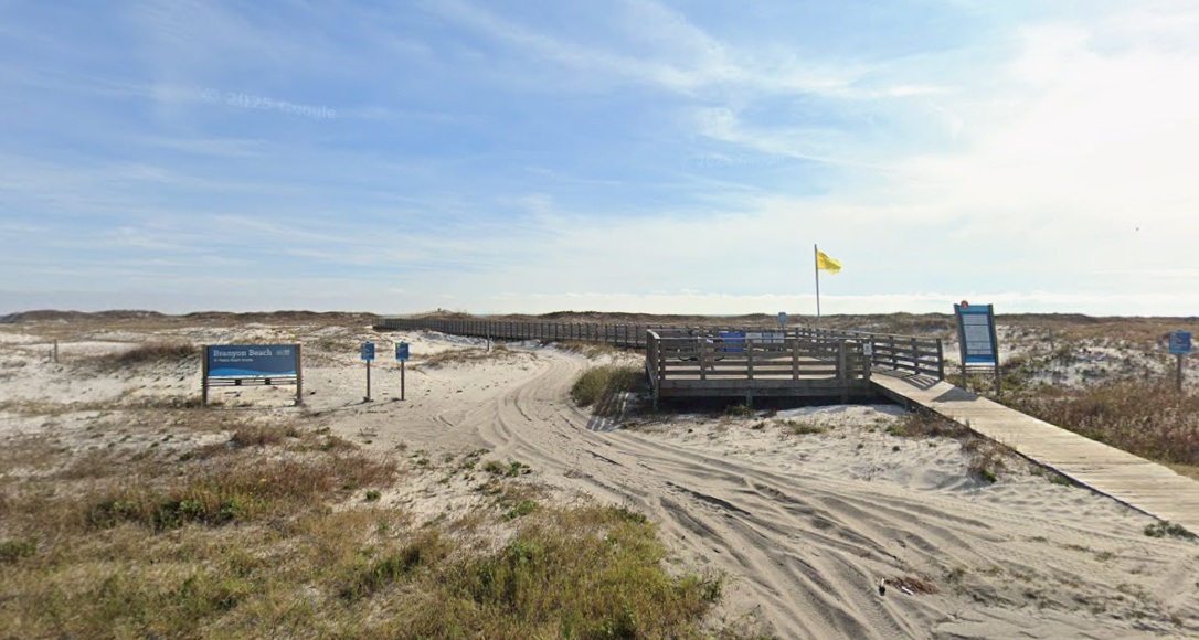 Branyon Beach Access boardwalk to the Gulf
